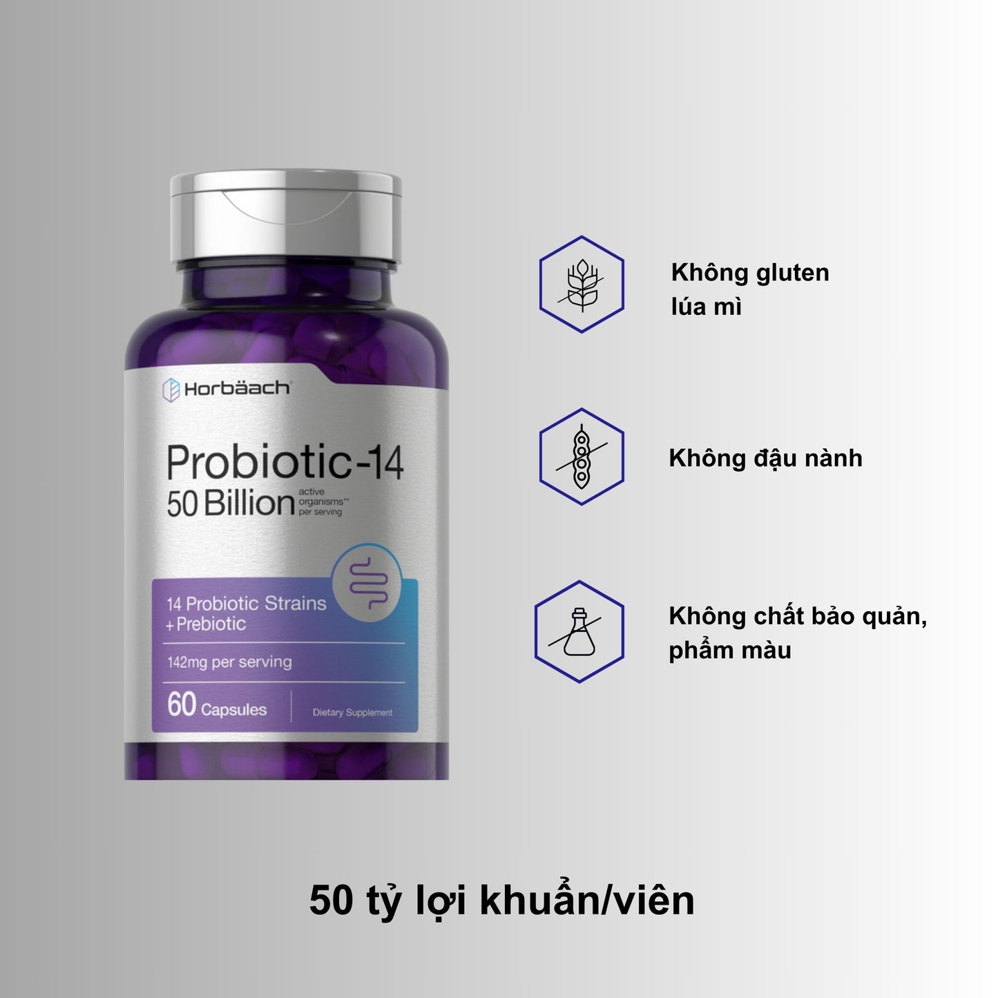 PROBIOTIC-14 50 tỷ CFU | với PREBIOTICS | 60 viên